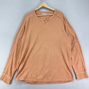 32 Bar Blues Shirt Mens XL Light Peach Long Sleeve‎ Textured Cotton